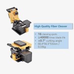 QIIRUN High Precision Fusion Splicer Fiber Optic with 4.3-inch Touch Screen, Fusion Splicing Kit Featuring 7s Splicing and 18s Heating for FTTH (6481B
