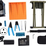 Optical Fiber Fusion Splicer, Automatic Welding Splicing Machine Cleaver Kit Fiber Optic Tools for Telecommunications, Railway, Radio and Television,