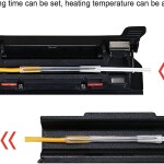 Optical Fiber Fusion Splicer, Automatic Welding Splicing Machine Cleaver Kit Fiber Optic Tools for Telecommunications, Railway, Radio and Television,