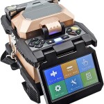 QIIRUN High Precision Fusion Splicer Fiber Optic with 4.3-inch Touch Screen, Fusion Splicing Kit Featuring 7s Splicing and 18s Heating for FTTH (6481B
