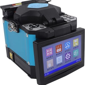 Optical Fiber Fusion Splicer, Automatic Welding Splicing Machine Cleaver Kit Fiber Optic Tools for Telecommunications, Railway, Radio and Television,
