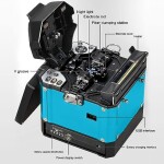 Optical Fiber Fusion Splicer, Automatic Welding Splicing Machine Cleaver Kit Fiber Optic Tools for Telecommunications, Railway, Radio and Television,