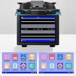 Optical Fiber Fusion Splicer, Automatic Welding Splicing Machine Cleaver Kit Fiber Optic Tools for Telecommunications, Railway, Radio and Television,