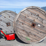 Cable Drum Pushers for pushing cable drums, rolling steel wire drums, wire spools, pushing tissue rolls and moving paper reels